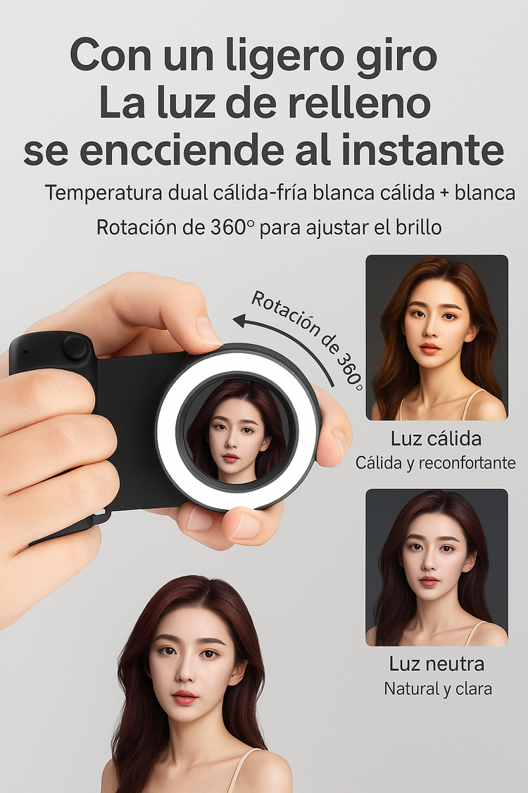 Con el Soporte Magnético 3 en 1 no necesita ayuda para brillar.
